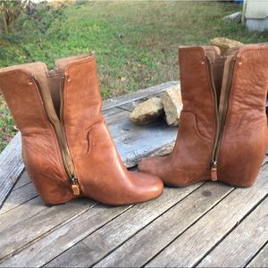 Franco Sarto Mercury leather wedge boogie